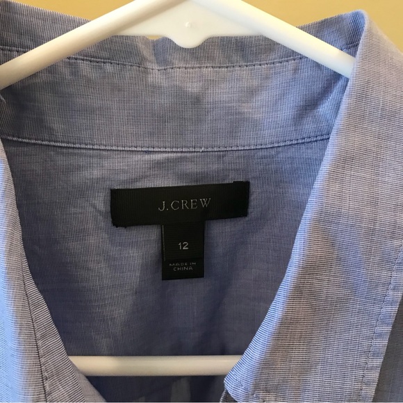 J Crew Long Sleeve Button up Shirt, Blue, size 12 - Picture 2 of 10